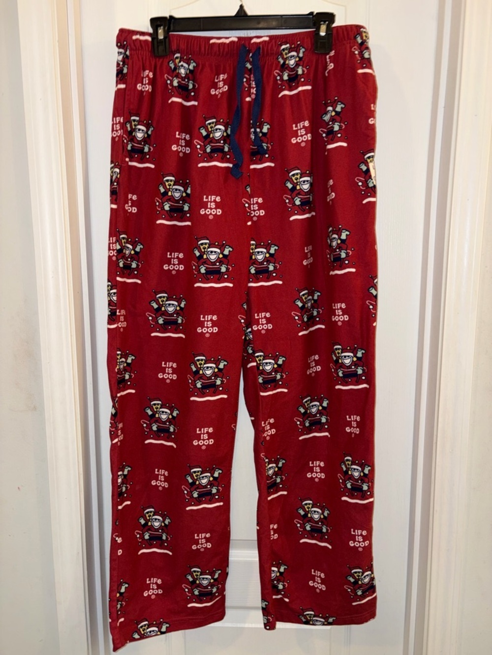 Men’s Red Holiday Pajama Pants - Life Is Good Graphic